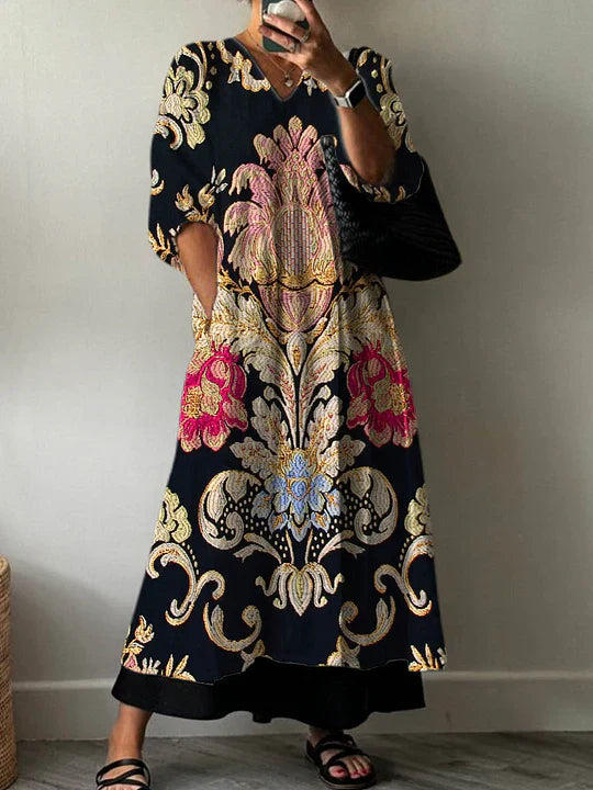 Annie | Elegant Print Dress