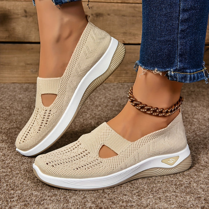 Linea | Breathable Slip On Athletic Shoes Lightweight Purple Knit