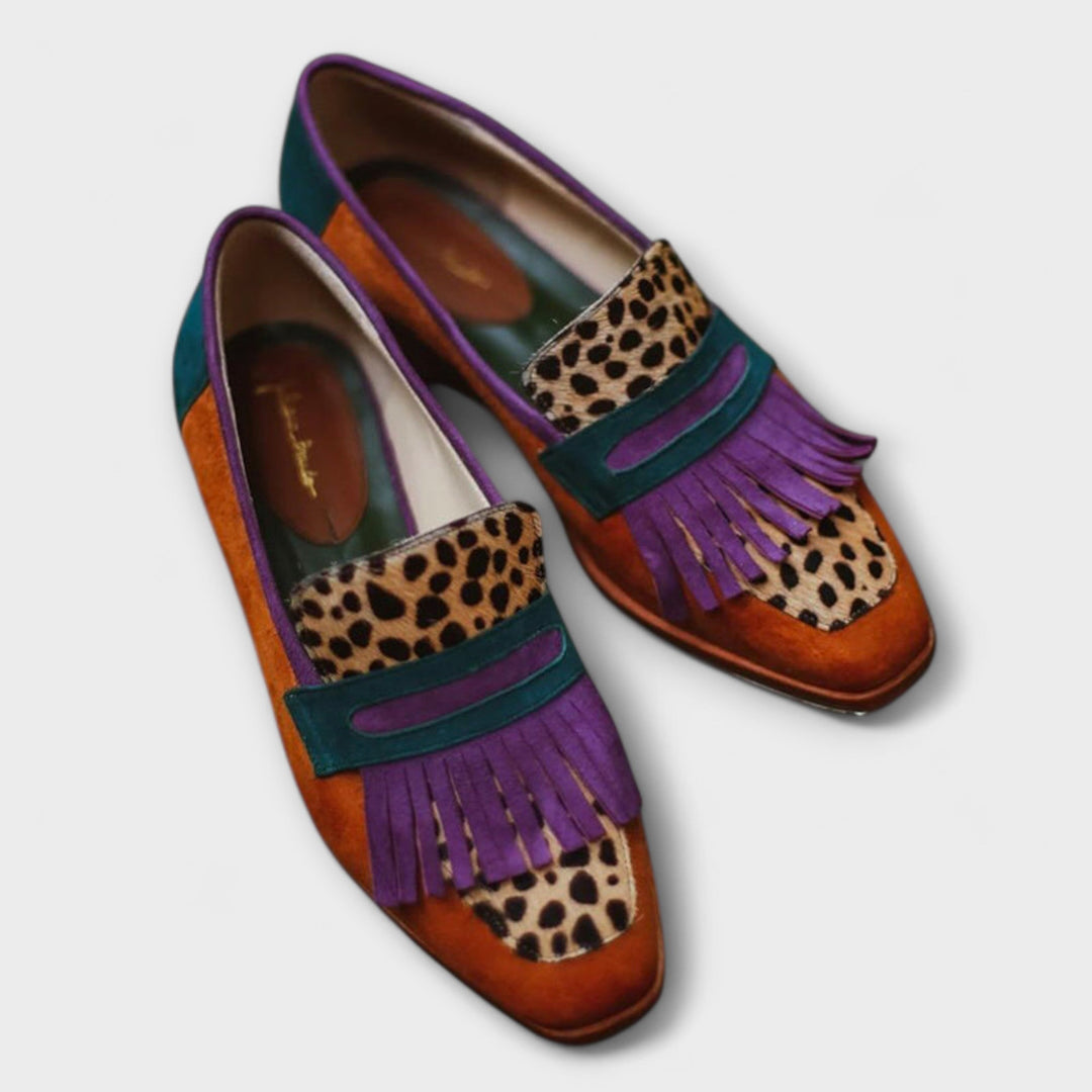Elavira | Leopard Pattern Loafers