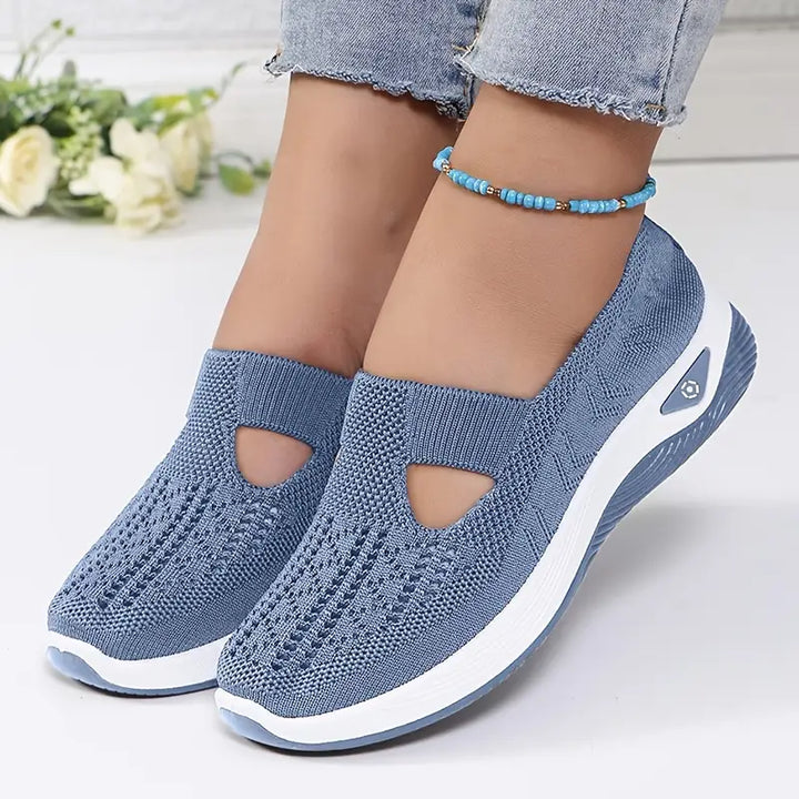 Linea | Breathable Slip On Athletic Shoes Lightweight Purple Knit