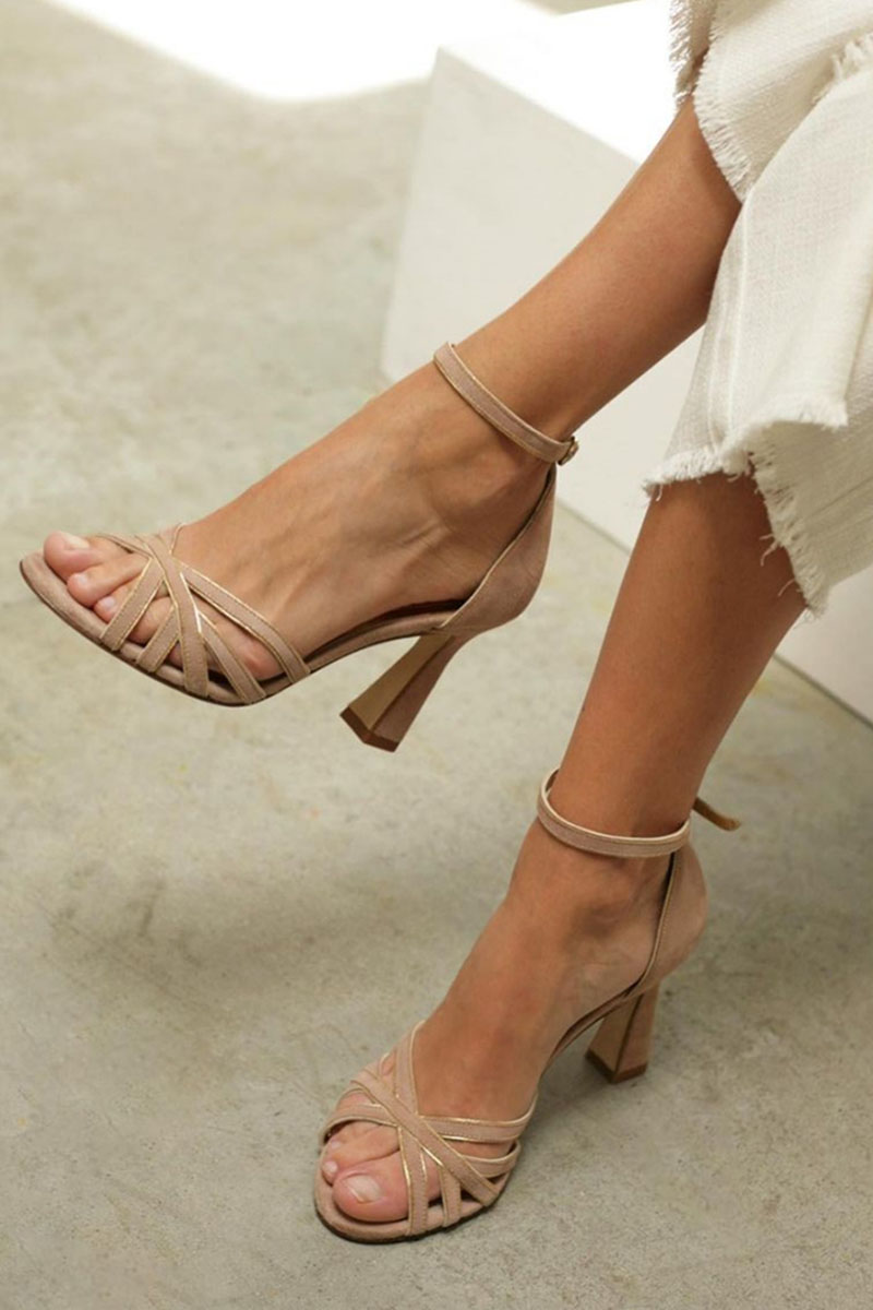 Elveira™ | Patchwork Round-Toe Slim Heels