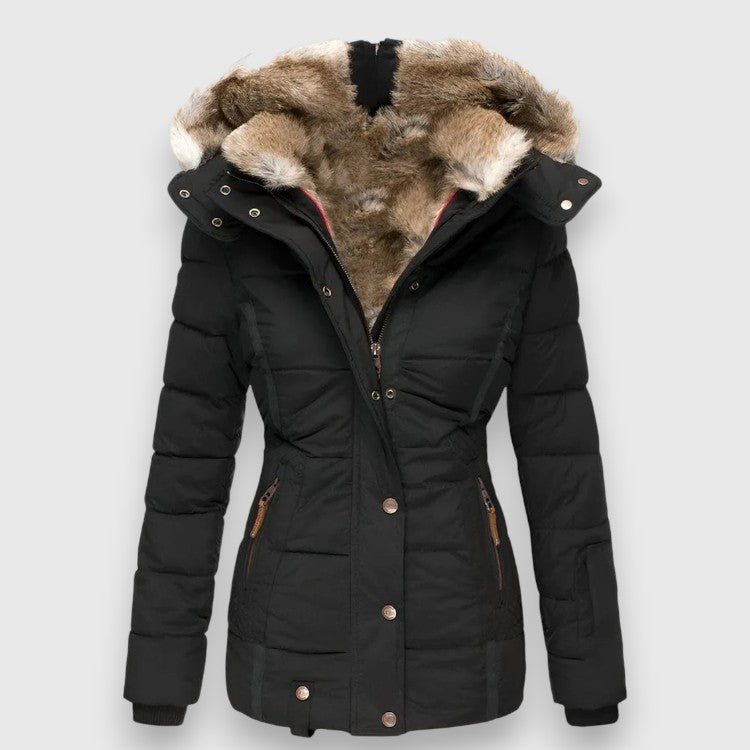 Margot I Puffer Jacket with Hood and Slim Fit
