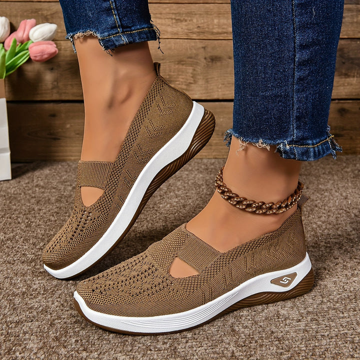Linea | Breathable Slip On Athletic Shoes Lightweight Purple Knit