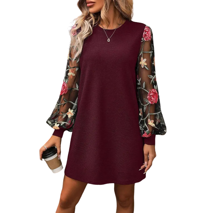 Mireille | Floral Bishop Sleeve Mini Dress