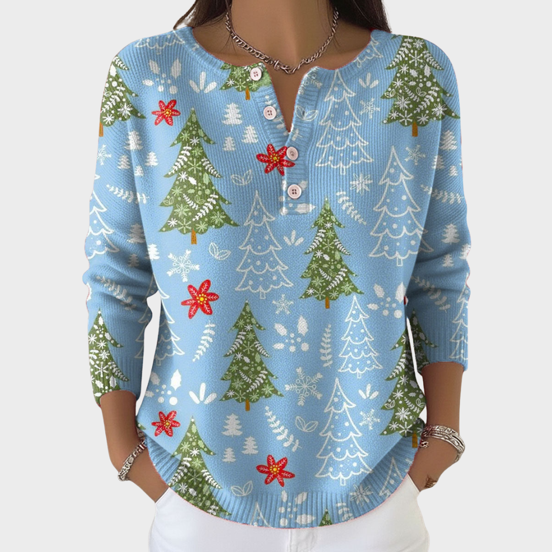 Stella | Christmas jumper with buttons