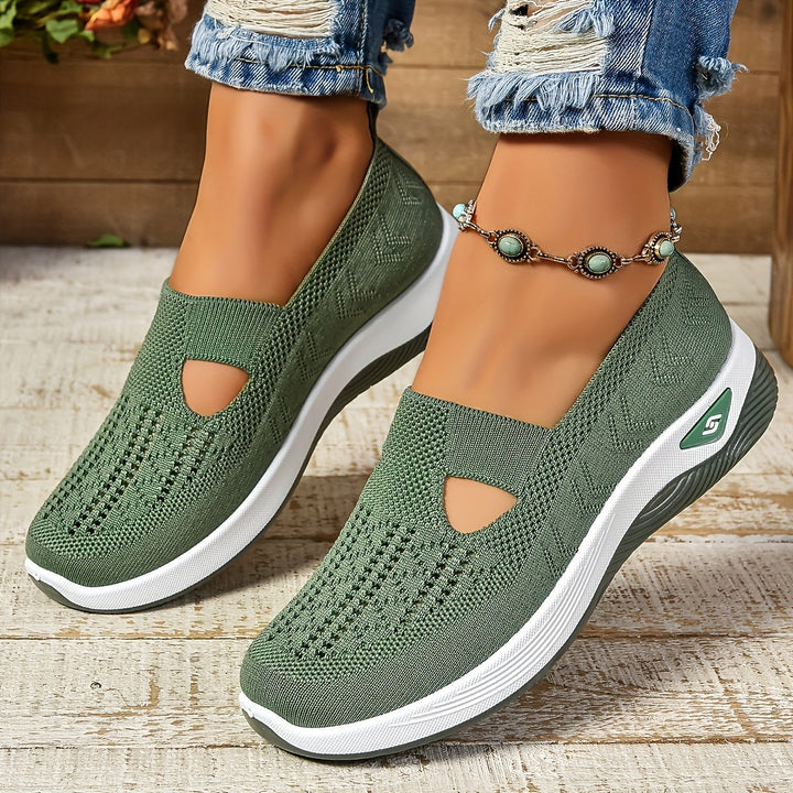 Linea | Breathable Slip On Athletic Shoes Lightweight Purple Knit