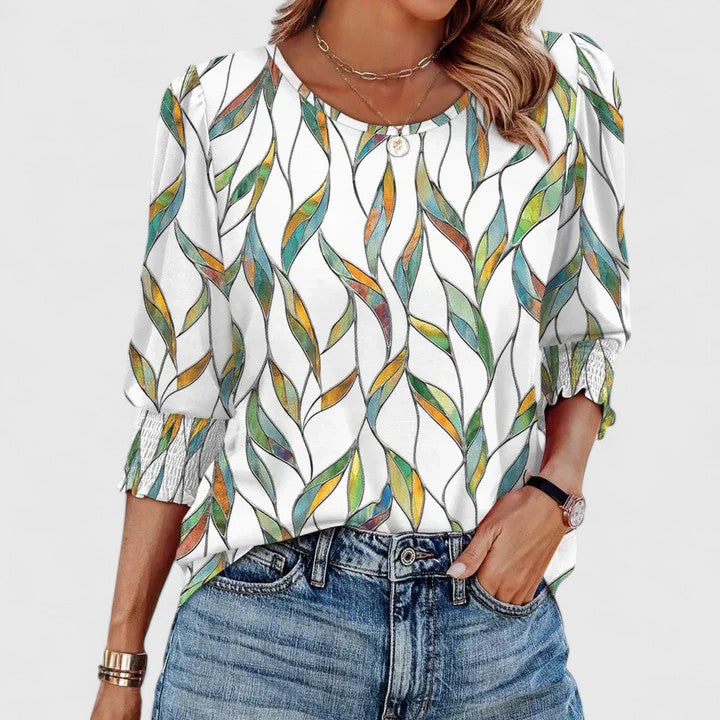 June | Elegant Smocked Top
