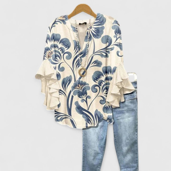 Janet – Ruffle Sleeve Statement Blouse