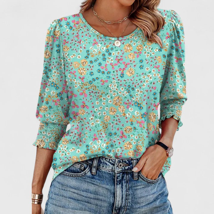 June | Elegant Smocked Top