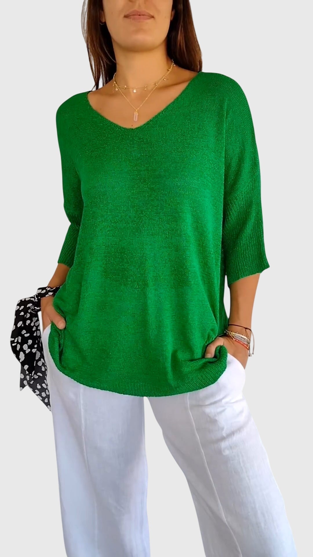 June | Elegant V-Neck Top