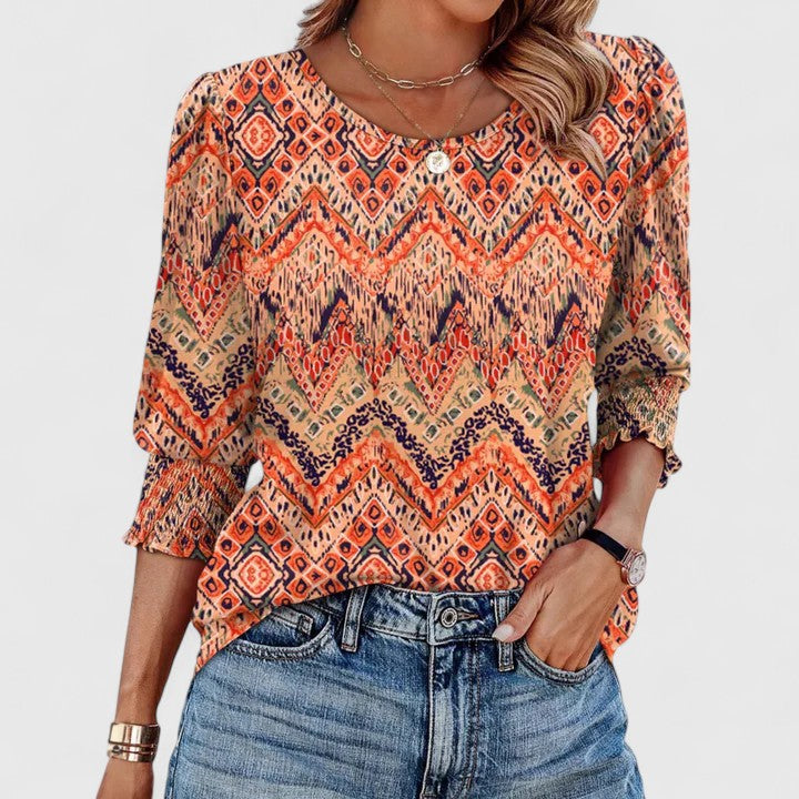 June | Elegant Smocked Top