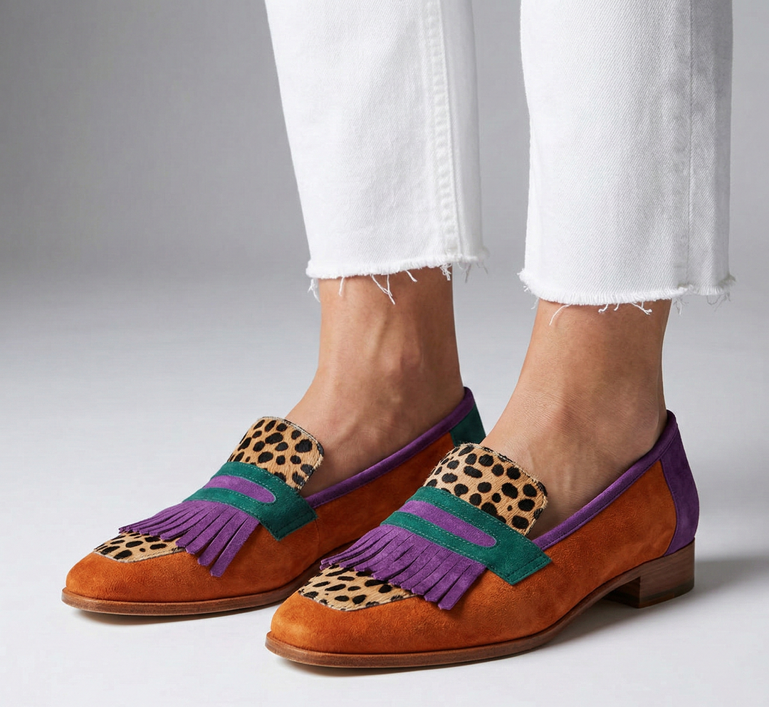 Elavira | Leopard Pattern Loafers