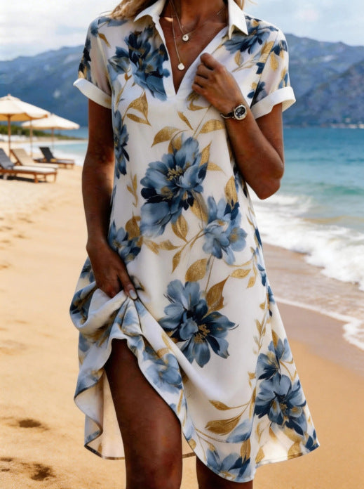 Denisa | Floral Wrap Midi Dress