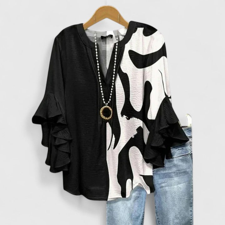 Janet – Ruffle Sleeve Statement Blouse
