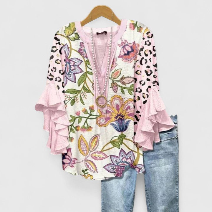 Janet – Ruffle Sleeve Statement Blouse
