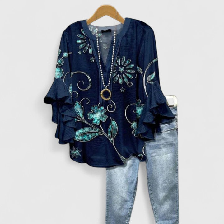 Janet – Ruffle Sleeve Statement Blouse