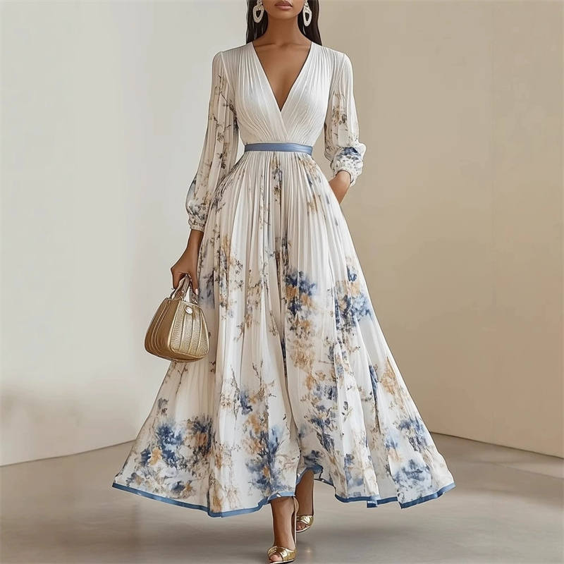 Alessira Long Sleeve Elegance Maxi Dress