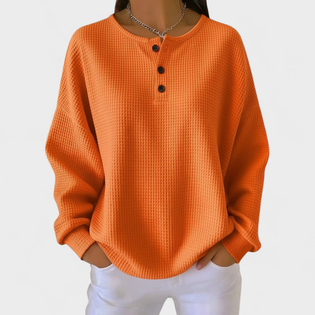 Piper | Cosy Waffle Knit Henley
