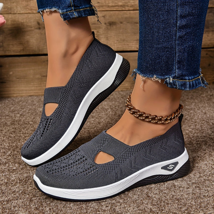 Linea | Breathable Slip On Athletic Shoes Lightweight Purple Knit