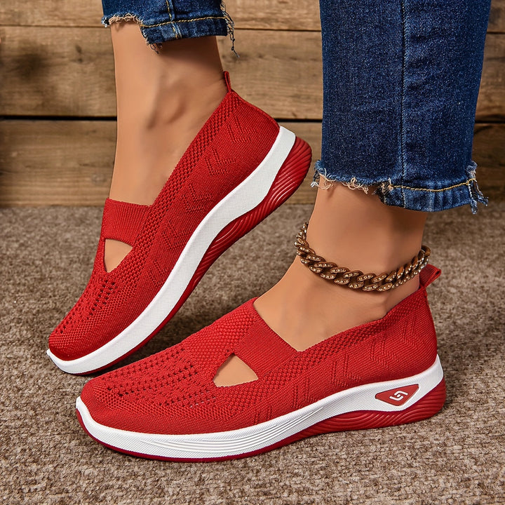 Linea | Breathable Slip On Athletic Shoes Lightweight Purple Knit